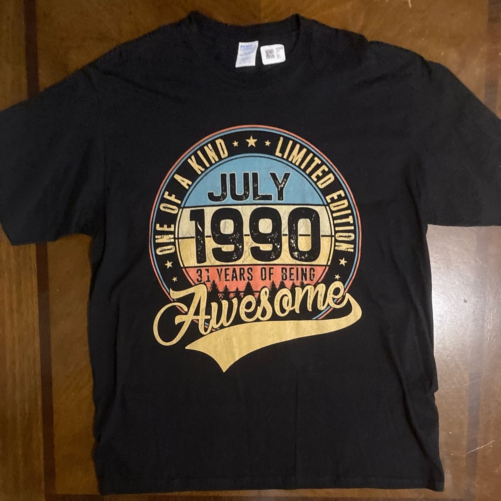 NWT Port & Company Unisex Size XL July 1990 31 Years Of Being Awesome